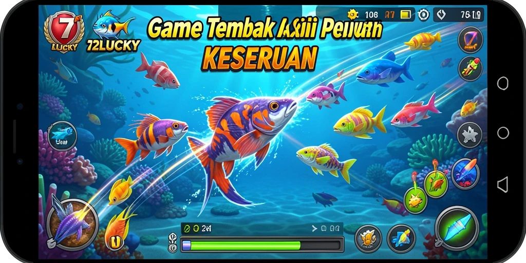 Tampilan gameplay Tembak Ikan yang seru di 72LUCKY.