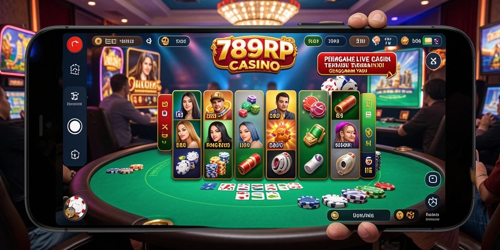 Gameplay seru di 789RP menunjukkan aksi di meja Live Casino.