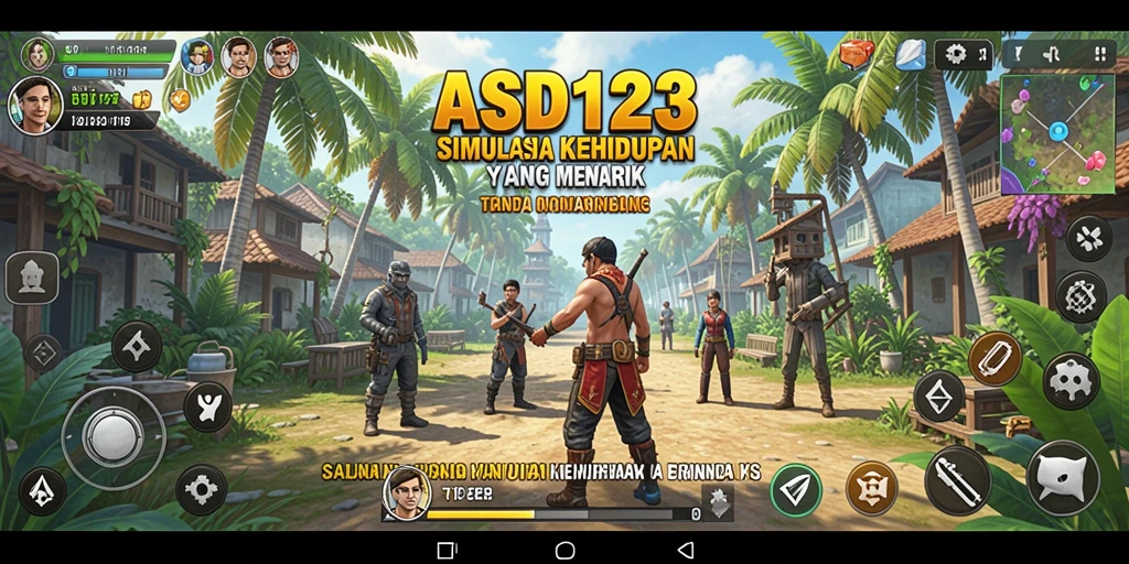 Tampilan gameplay yang menawan dari ASD123, menunjukkan interaksi pemain dengan dunia virtual.