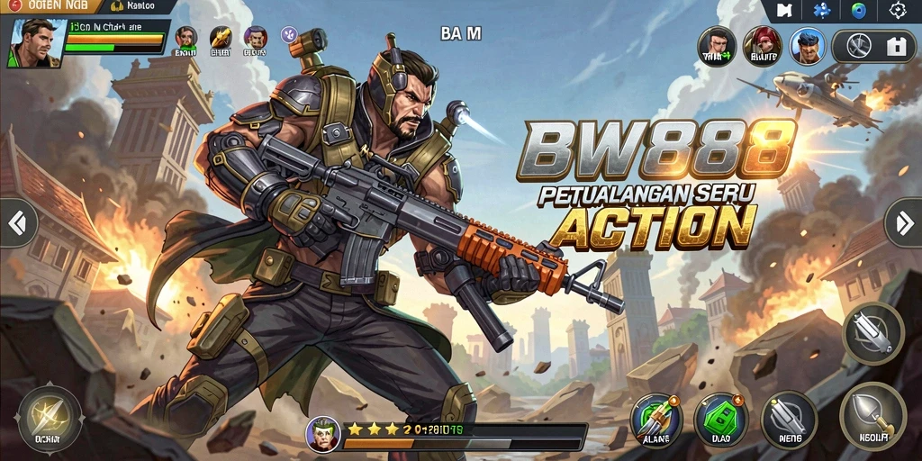 Screenshot gameplay BW888 menunjukkan pertarungan seru dan aksi mendebarkan.