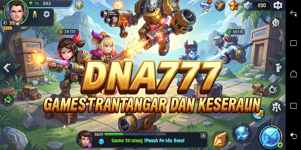 Screenshot gameplay DNA777 yang menunjukkan pertempuran strategi yang mendebarkan.
