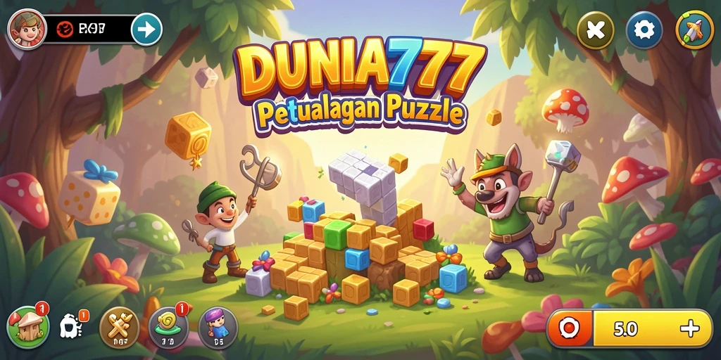 Tampilan gameplay seru dari DUNIA777 dengan berbagai puzzle menantang.