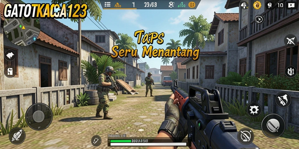 GATOTKACA123 menampilkan aksi seru di battlefield TPS.