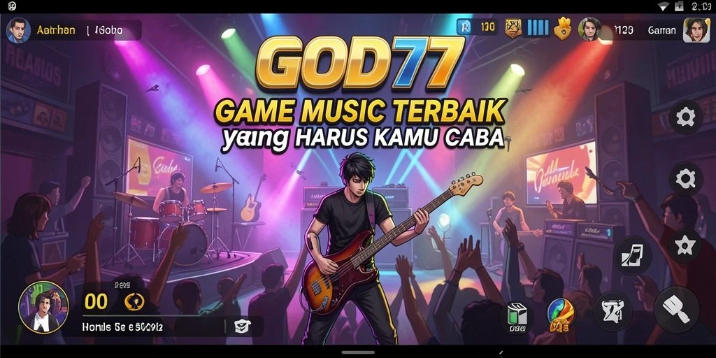 Screenshot menunjukkan pengalaman gameplay musik yang mengasyikkan dan interaktif.