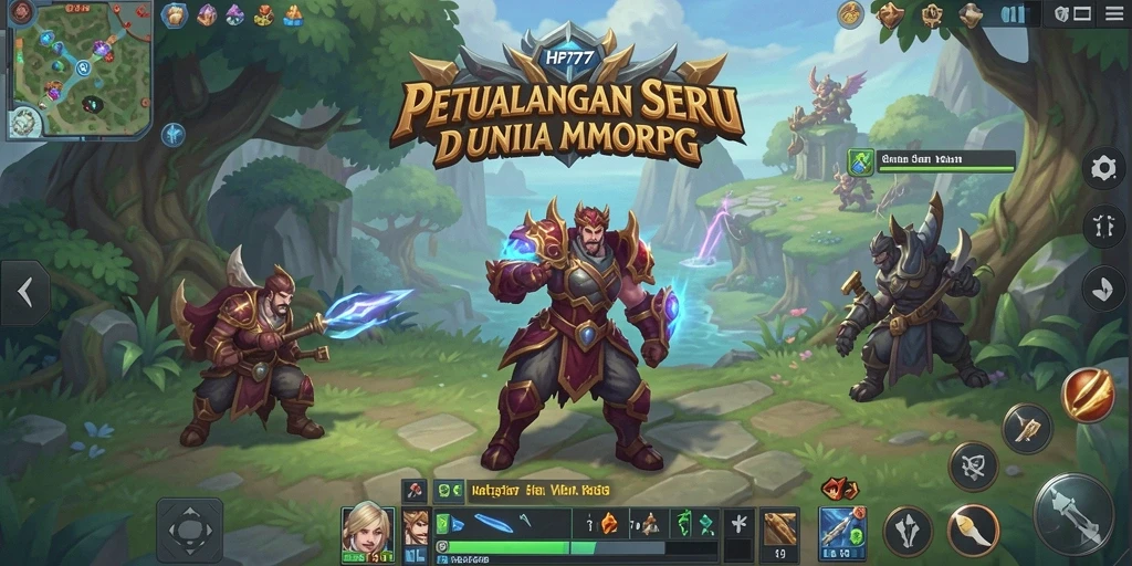 Screenshot HP777 menampilkan aksi seru dalam dunia MMORPG.