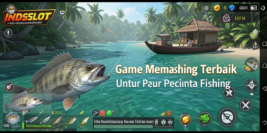 Tampilan gameplay INDSLOT yang menarik dengan aksi memancing yang seru.