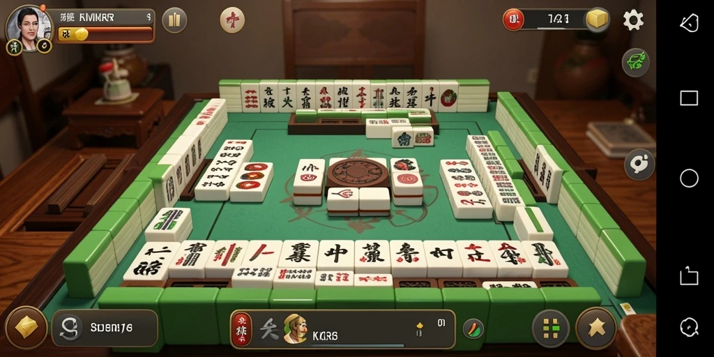 Tampilan gameplay seru dengan berbagai level Mahjong yang menantang.