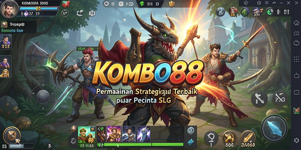 Tampilan gameplay menarik dalam KOMBO88 yang melibatkan strategi SLG.