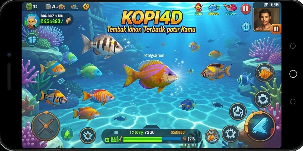 Tampilan gameplay KOPI4D yang menarik dan penuh aksi Tembak Ikan.