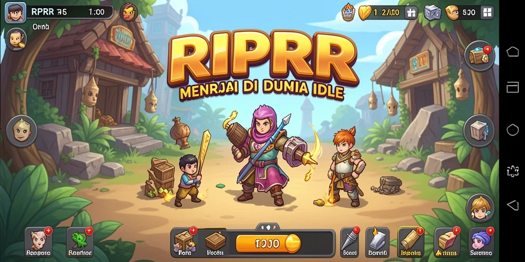 Screenshot gameplay RPRR menampilkan suasana santai dan strategi dalam pembangunan.