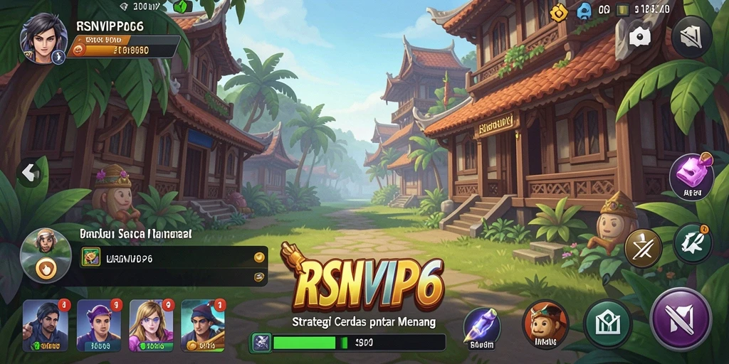 Screenshot utama RSNVIP6 menampilkan aksi gameplay strategi yang intens.