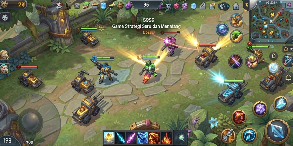 Tampilan gameplay menarik dengan aksi strategi mendebarkan.