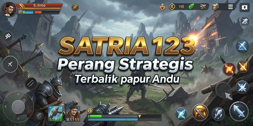 Tampilan gameplay strategis yang mendebarkan di SATRIA123.