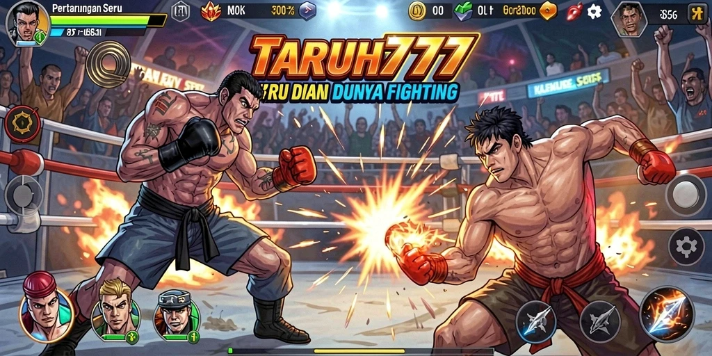 Tampilan utama gameplay TARUH777 yang mendebarkan di arena Fighting.