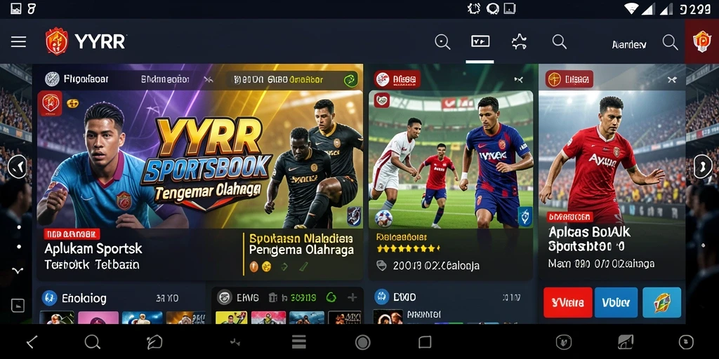 Tampilan seru dalam gameplay aplikasi Sportsbook YYRR.